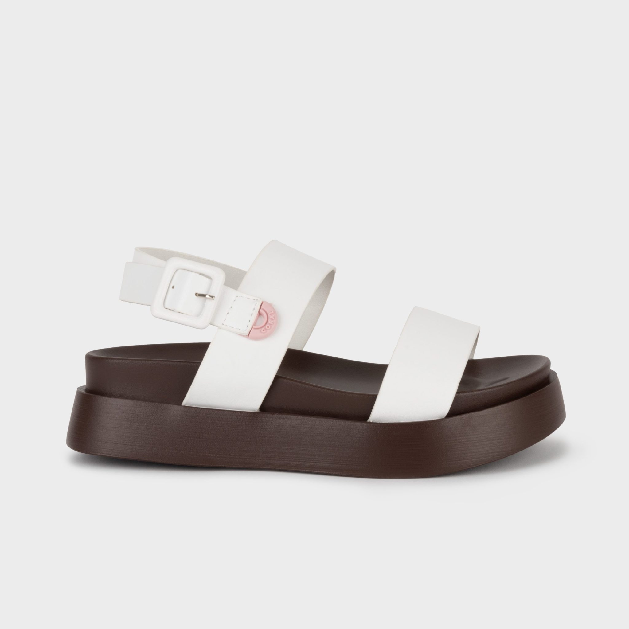 Atenea White Brown Pu